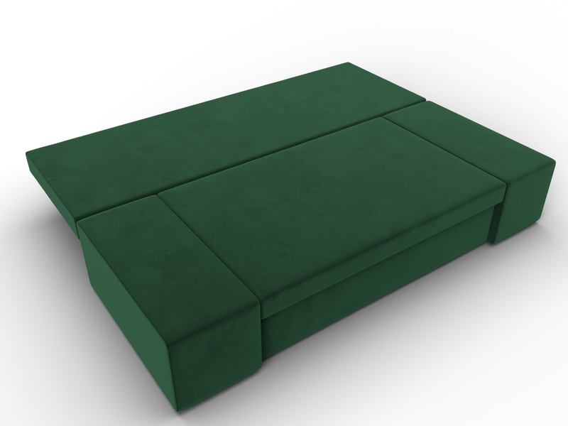 Диван прямой Сан Марко, Велюр, SEVEN 626 зеленый