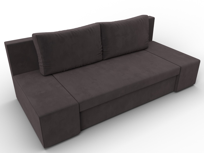 Диван прямой Сан Марко, Велюр, SEVEN 727 коричневый