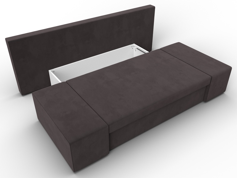 Диван прямой Сан Марко, Велюр, SEVEN 727 коричневый