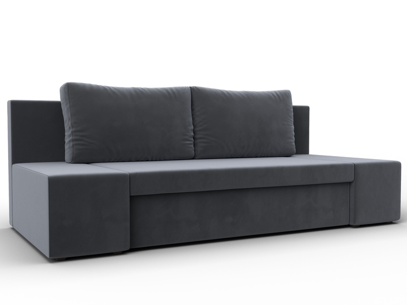 Диван прямой Сан Марко, Велюр, SEVEN 17 серый