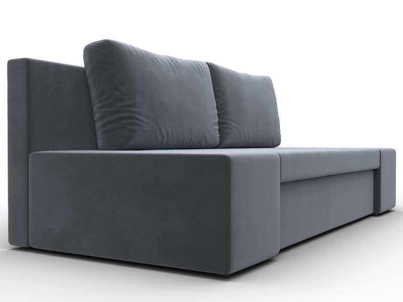 Диван прямой Сан Марко, Велюр, SEVEN 17 серый