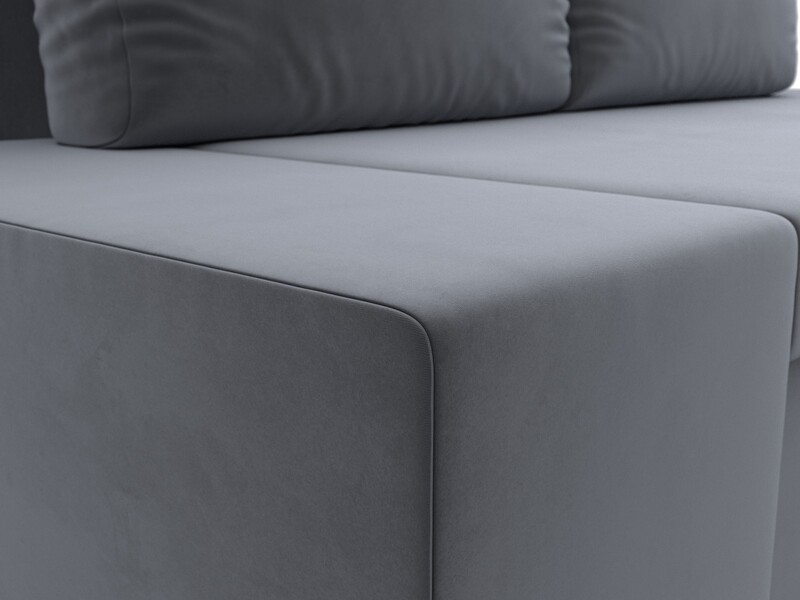 Диван прямой Сан Марко, Велюр, SEVEN 17 серый