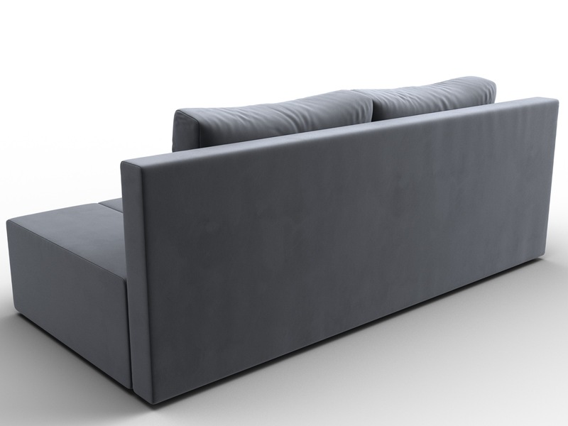 Диван прямой Сан Марко, Велюр, SEVEN 17 серый