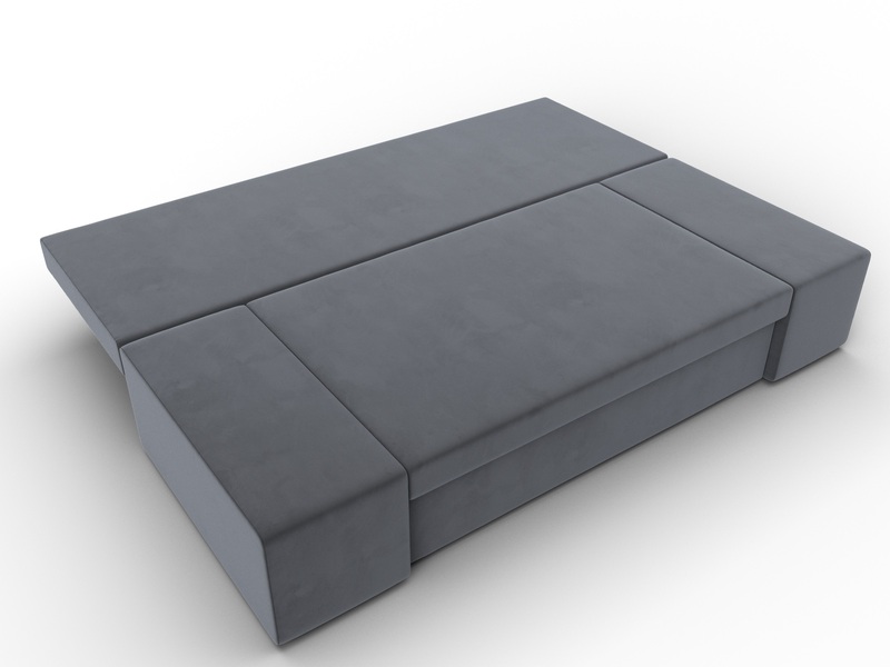 Диван прямой Сан Марко, Велюр, SEVEN 17 серый