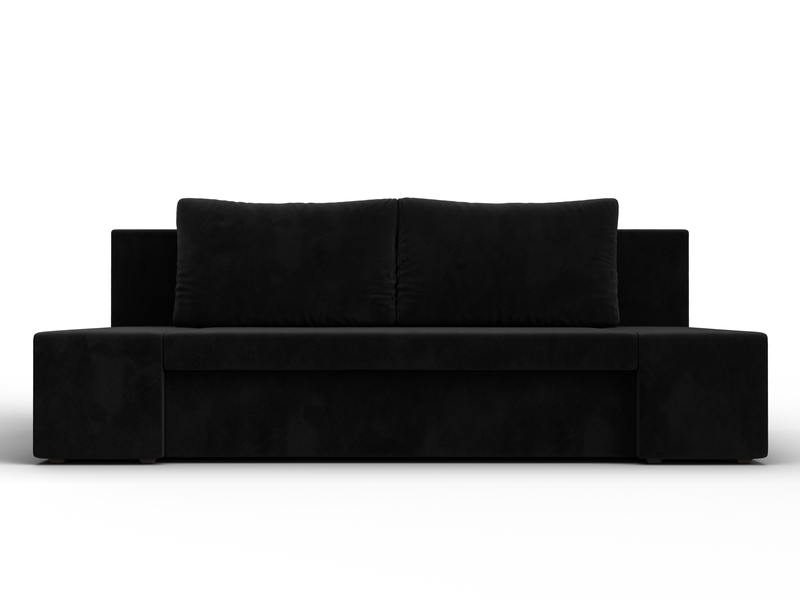 Диван прямой Сан Марко, Велюр, SEVEN 35 черный