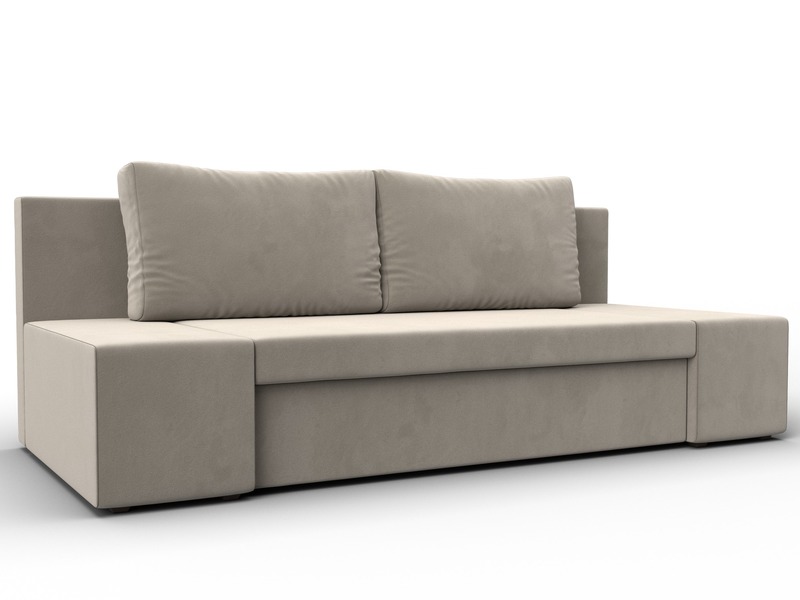 Диван прямой Сан Марко, Микровельвет, Бежевый