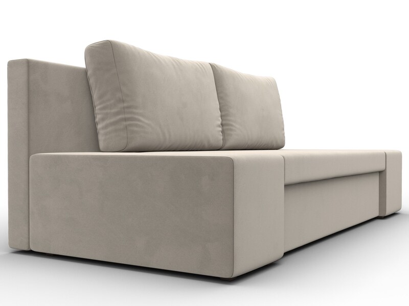 Диван прямой Сан Марко, Микровельвет, Бежевый