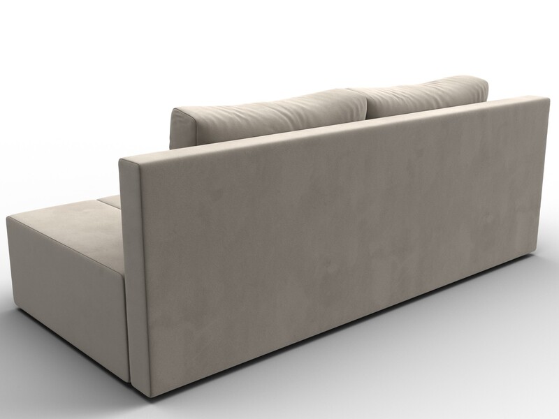 Диван прямой Сан Марко, Микровельвет, Бежевый