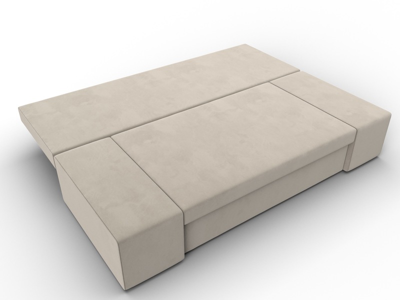 Диван прямой Сан Марко, Микровельвет, Бежевый