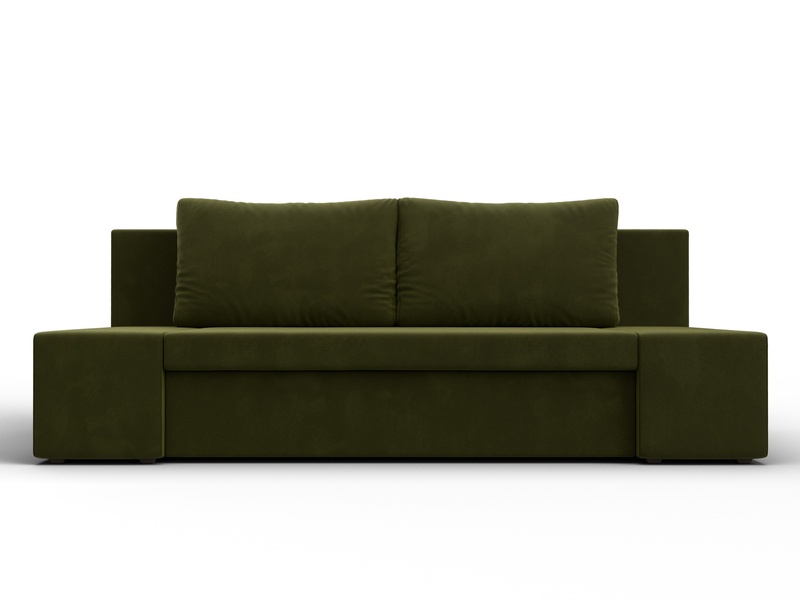 Диван прямой Сан Марко, Микровельвет, Зеленый