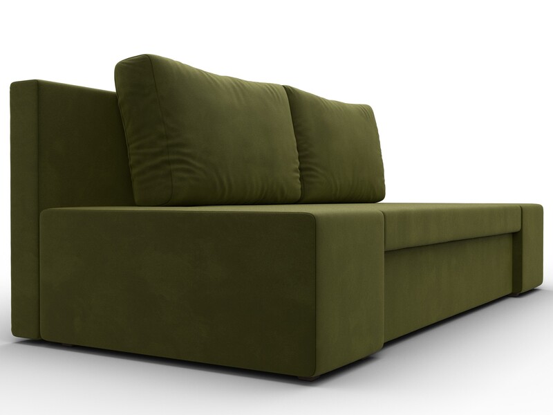 Диван прямой Сан Марко, Микровельвет, Зеленый