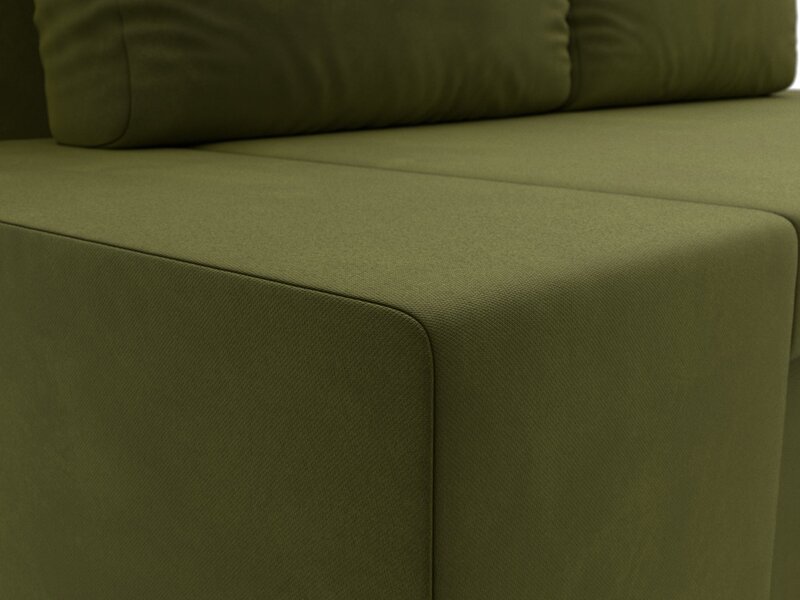 Диван прямой Сан Марко, Микровельвет, Зеленый