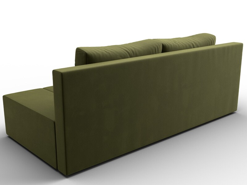 Диван прямой Сан Марко, Микровельвет, Зеленый
