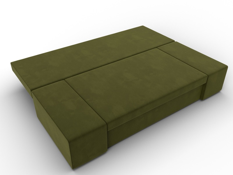 Диван прямой Сан Марко, Микровельвет, Зеленый