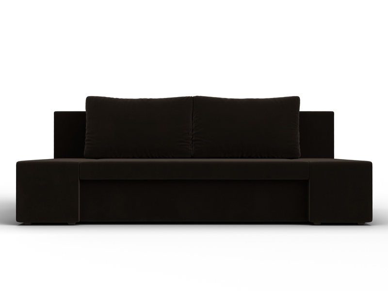 Диван прямой Сан Марко, Микровельвет, Коричневый