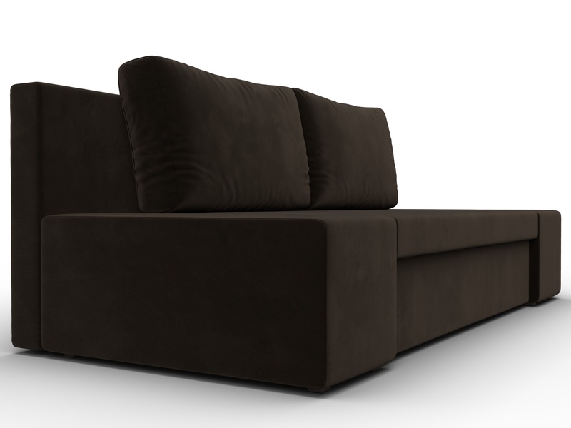 Диван прямой Сан Марко, Микровельвет, Коричневый