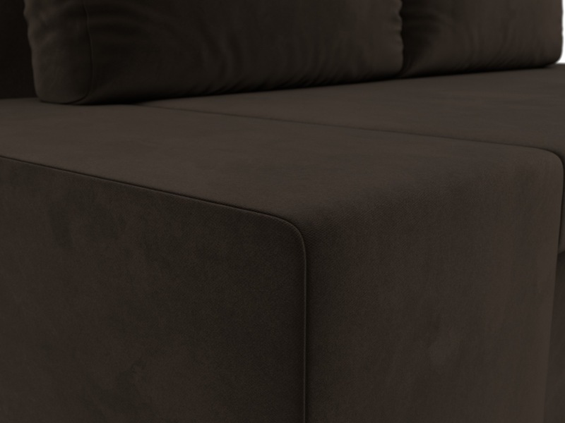 Диван прямой Сан Марко, Микровельвет, Коричневый