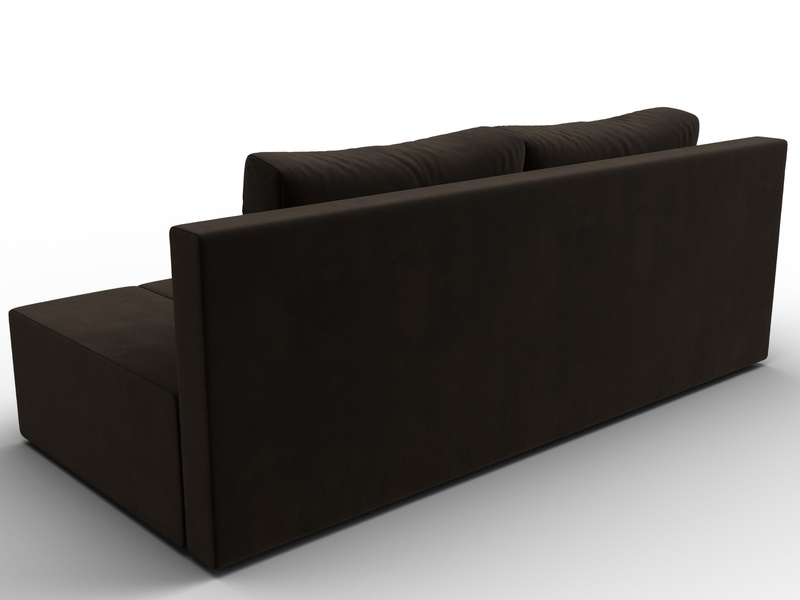 Диван прямой Сан Марко, Микровельвет, Коричневый
