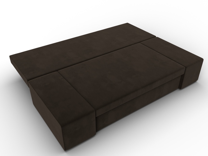 Диван прямой Сан Марко, Микровельвет, Коричневый