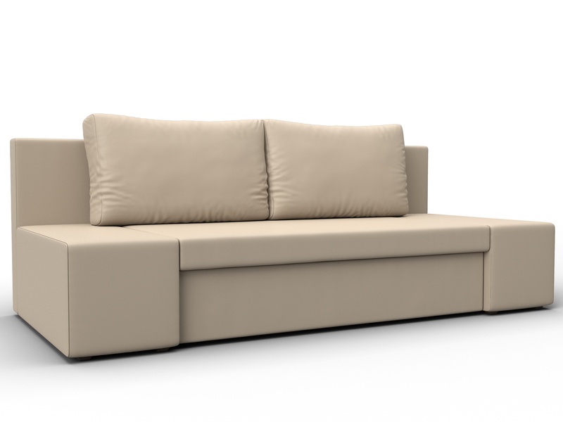Диван прямой Сан Марко, Экокожа, Бежевый