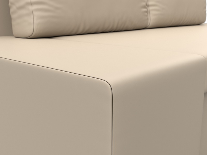 Диван прямой Сан Марко, Экокожа, Бежевый
