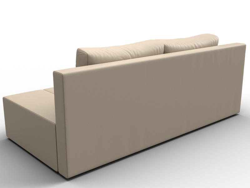Диван прямой Сан Марко, Экокожа, Бежевый