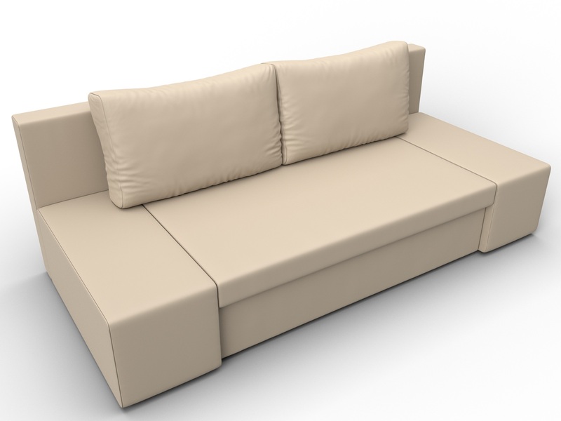 Диван прямой Сан Марко, Экокожа, Бежевый