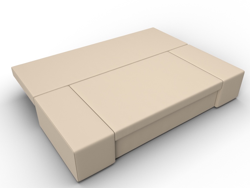 Диван прямой Сан Марко, Экокожа, Бежевый