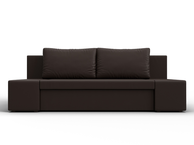 Диван прямой Сан Марко, Экокожа, Коричневый