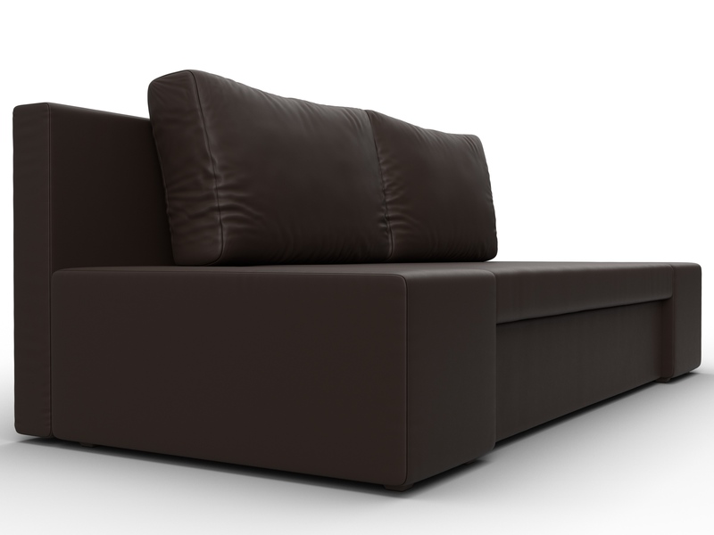 Диван прямой Сан Марко, Экокожа, Коричневый