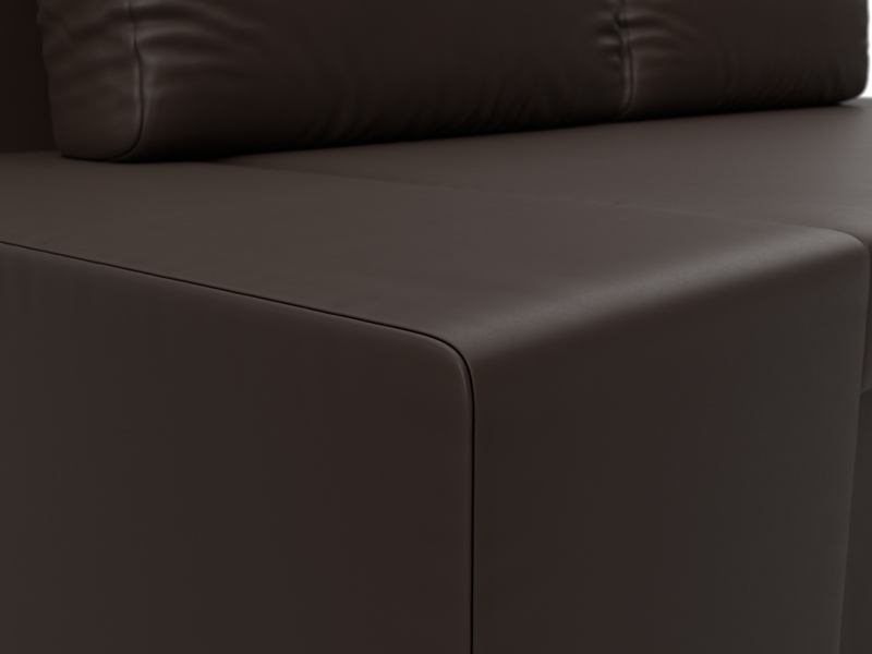 Диван прямой Сан Марко, Экокожа, Коричневый