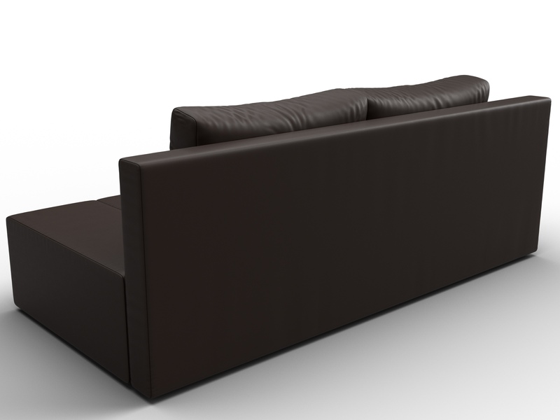 Диван прямой Сан Марко, Экокожа, Коричневый