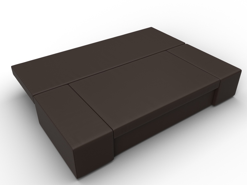 Диван прямой Сан Марко, Экокожа, Коричневый