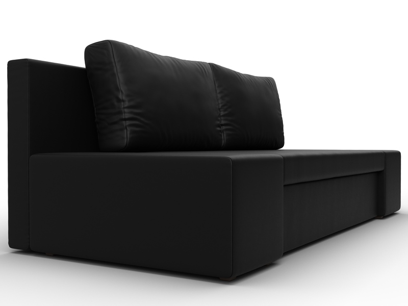 Диван прямой Сан Марко, Экокожа, Черный