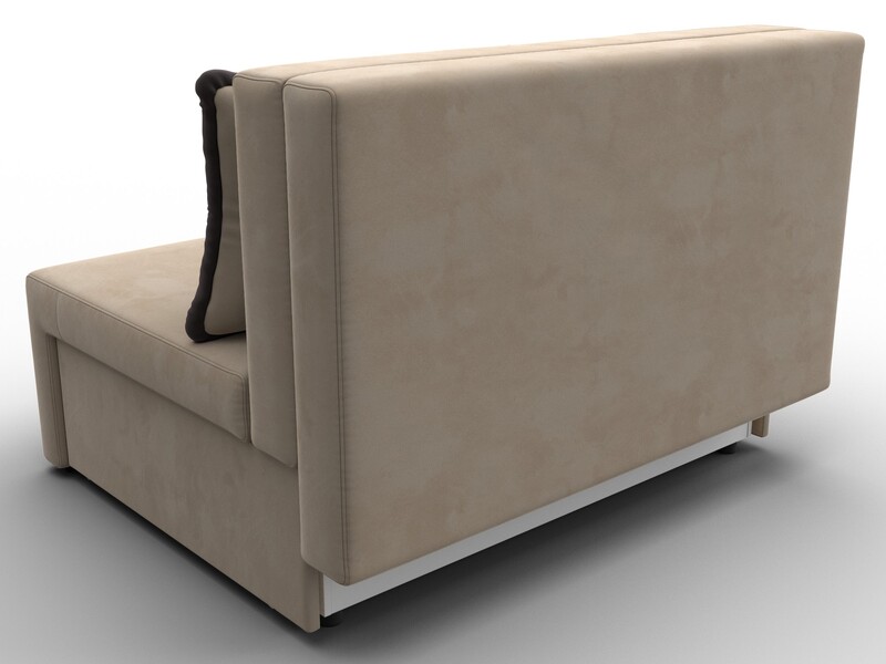 Диван прямой Лагуна, Велюр, Seven 729 бежевый;Seven 727 коричневый