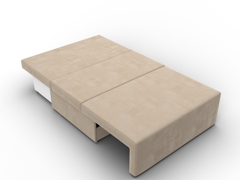 Диван прямой Лагуна, Велюр, Seven 729 бежевый;Seven 727 коричневый