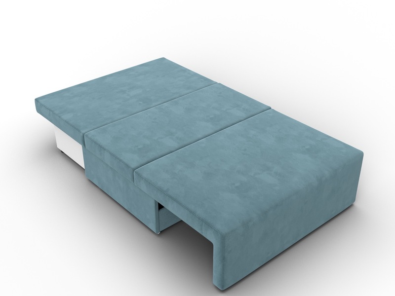 Диван прямой Лагуна, Велюр, Seven 113 бирюзовый;Seven 729 бежевый