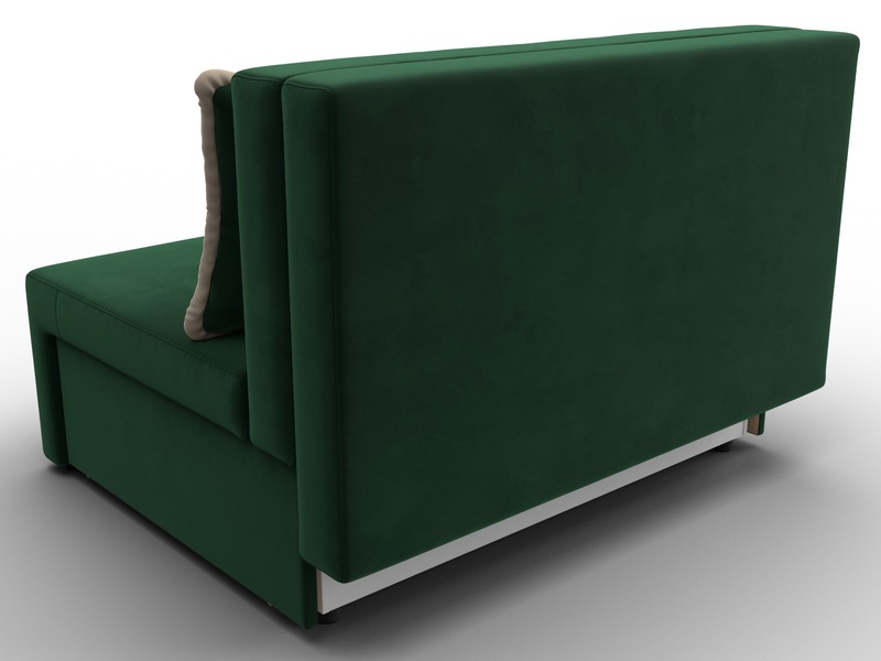 Диван прямой Лагуна, Велюр, Seven 626 зеленый;Seven 729 бежевый