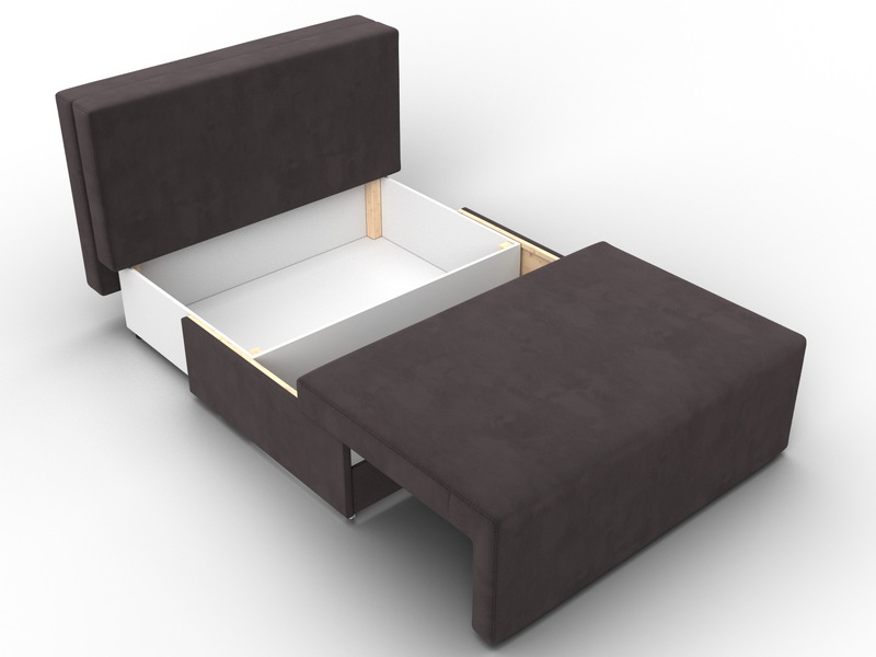 Диван прямой Лагуна, Велюр, Seven 727 коричневый;Seven 729 бежевый