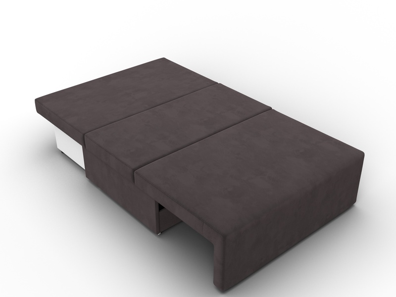 Диван прямой Лагуна, Велюр, Seven 727 коричневый;Seven 729 бежевый