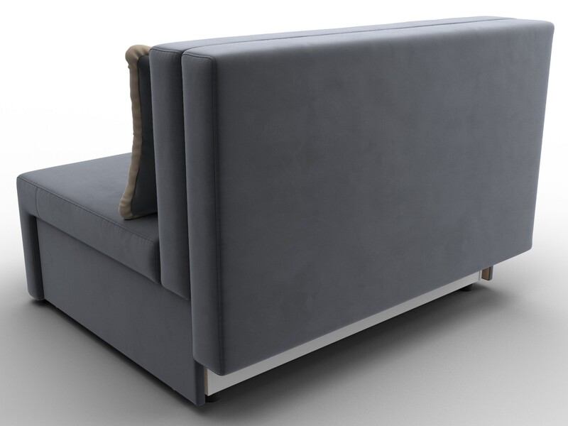 Диван прямой Лагуна, Велюр, Seven 17 серый;Seven 729 бежевый