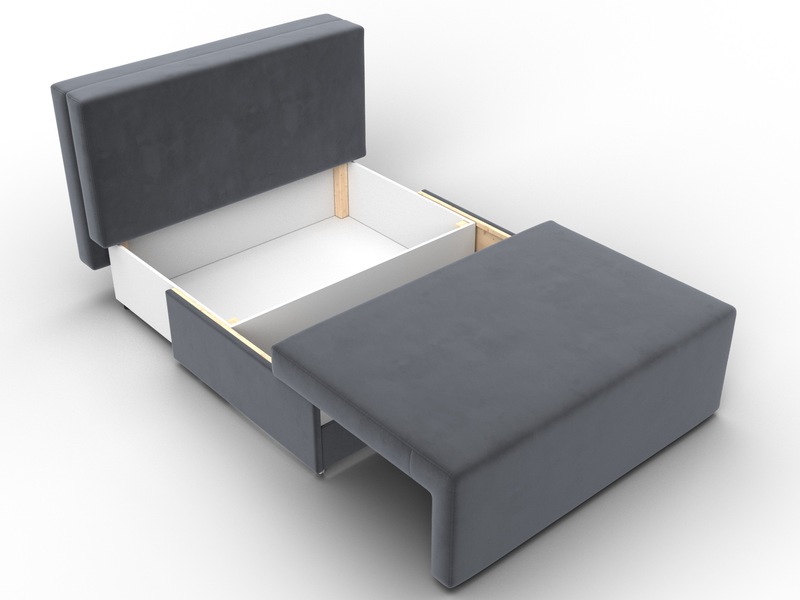 Диван прямой Лагуна, Велюр, Seven 17 серый;Seven 729 бежевый