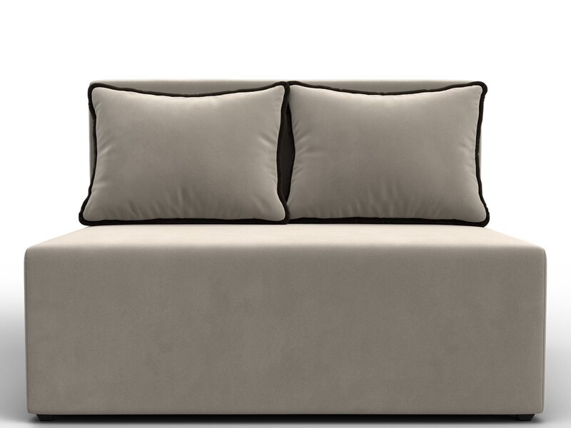 Диван прямой Лагуна, Микровельвет, Бежевый;Коричневый