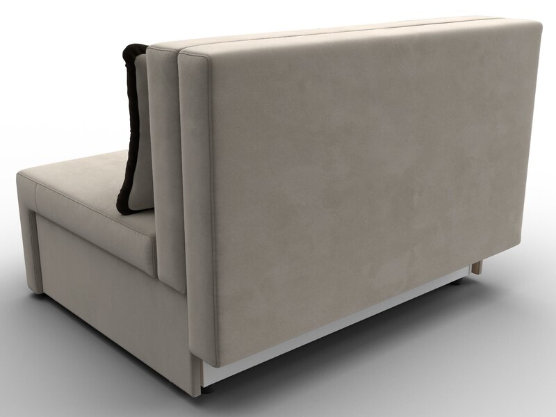 Диван прямой Лагуна, Микровельвет, Бежевый;Коричневый