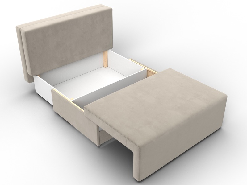 Диван прямой Лагуна, Микровельвет, Бежевый;Коричневый