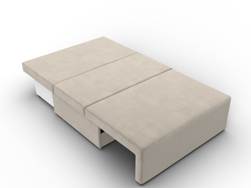 Диван прямой Лагуна, Микровельвет, Бежевый;Коричневый