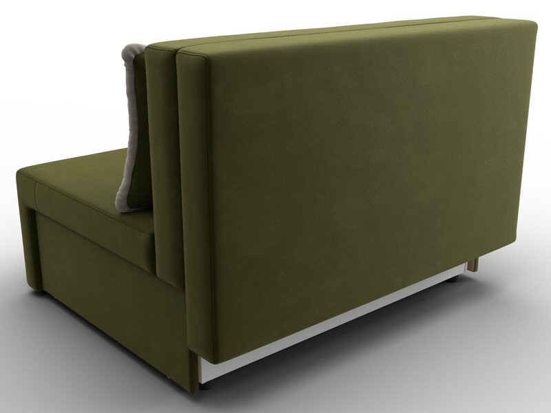 Диван прямой Лагуна, Микровельвет, Зеленый;Бежевый