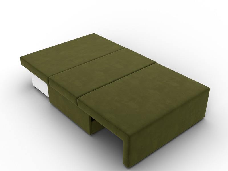 Диван прямой Лагуна, Микровельвет, Зеленый;Бежевый