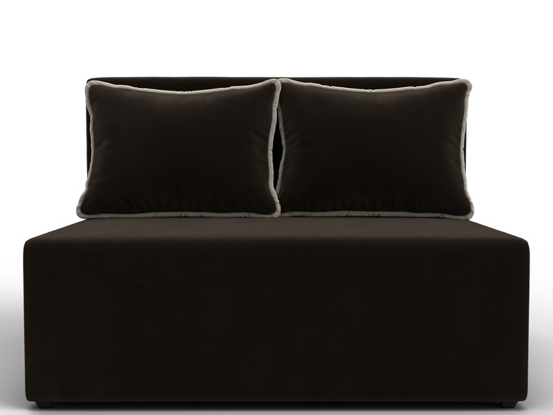 Диван прямой Лагуна, Микровельвет, Коричневый;Бежевый