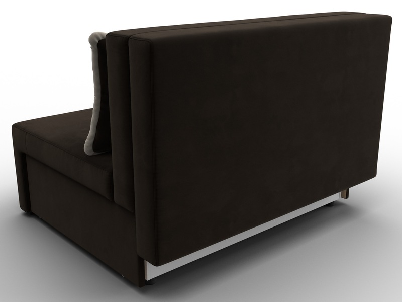 Диван прямой Лагуна, Микровельвет, Коричневый;Бежевый